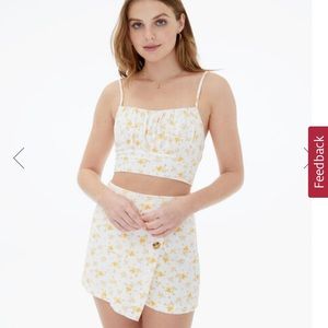 Aeropostale floral set skort and top